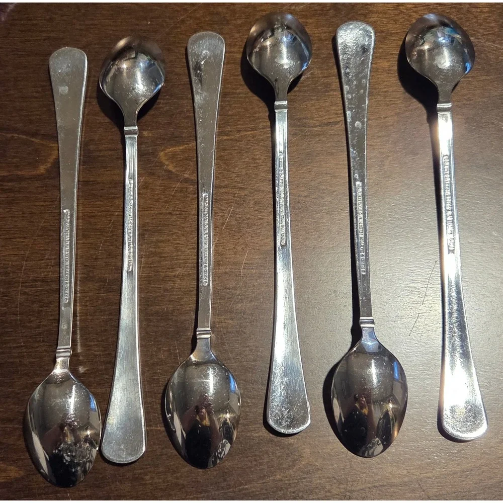 Reed & Barton Select Piazza Navonna 18/10 Stainless Steel Iced Tea Spoons Set/6